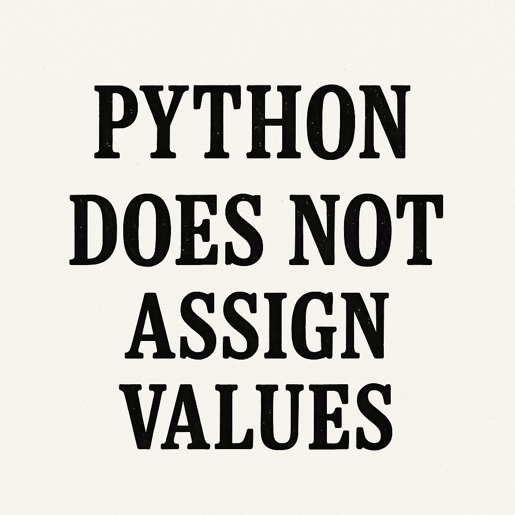 Python은 값을 할당하지 않는다?
